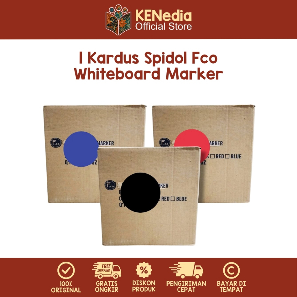 

OBRAL!!! Spidol 1 Dus Isi 180 Pcs - Spidol Papan Tulis Marker Fco - Spidol Whiteboard Marker Fco