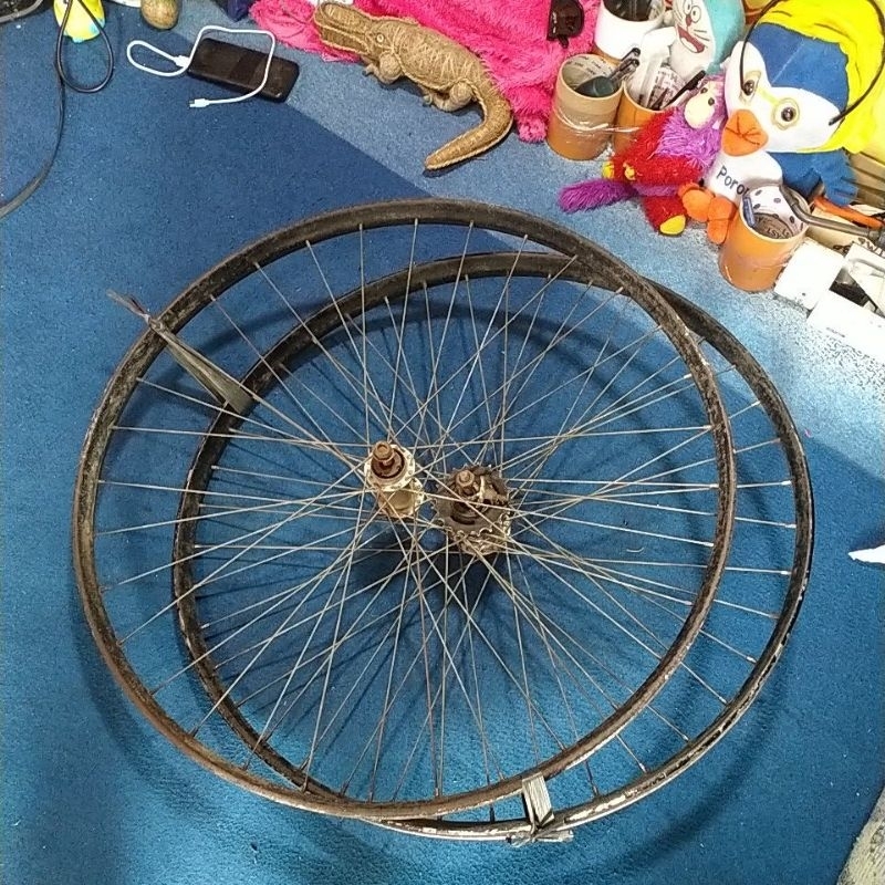 roda pelk set rem kaki/torpedo sepeda onthel basikal tua28@n