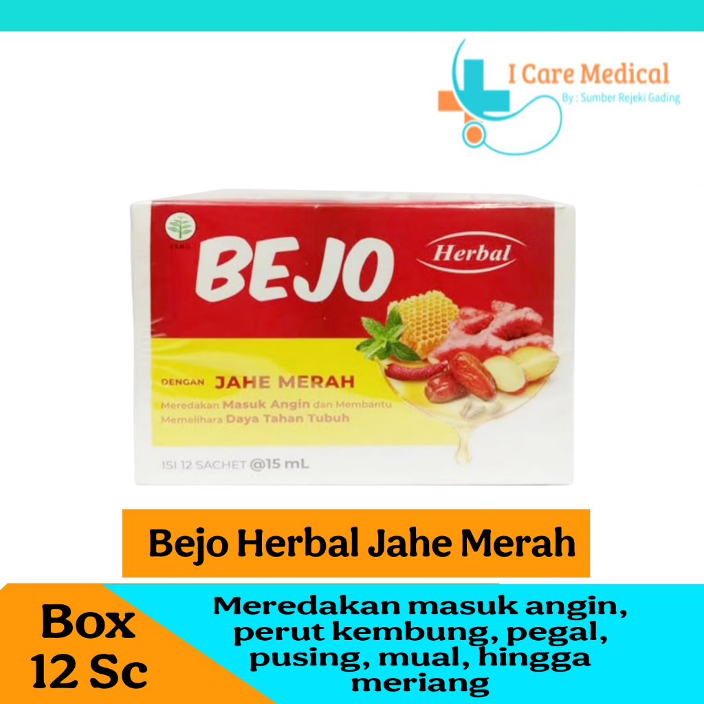 

Bejo Jahe Merah Sachet 15 ML / Box 12 Sachet - Untuk Masuk Angin