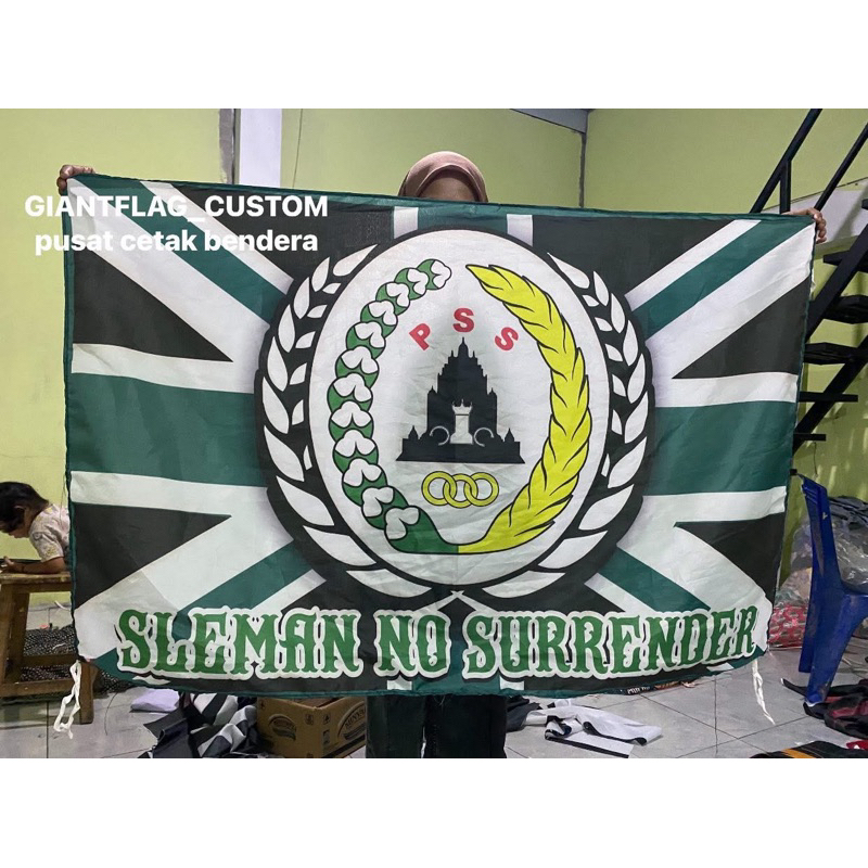 TERMURAH + uk 150x100cm, FREE STICKER, BENDERA PSS SLEMAN, BENDERA SLEMAN,FLAG BCS X PSS, BENDERA EL