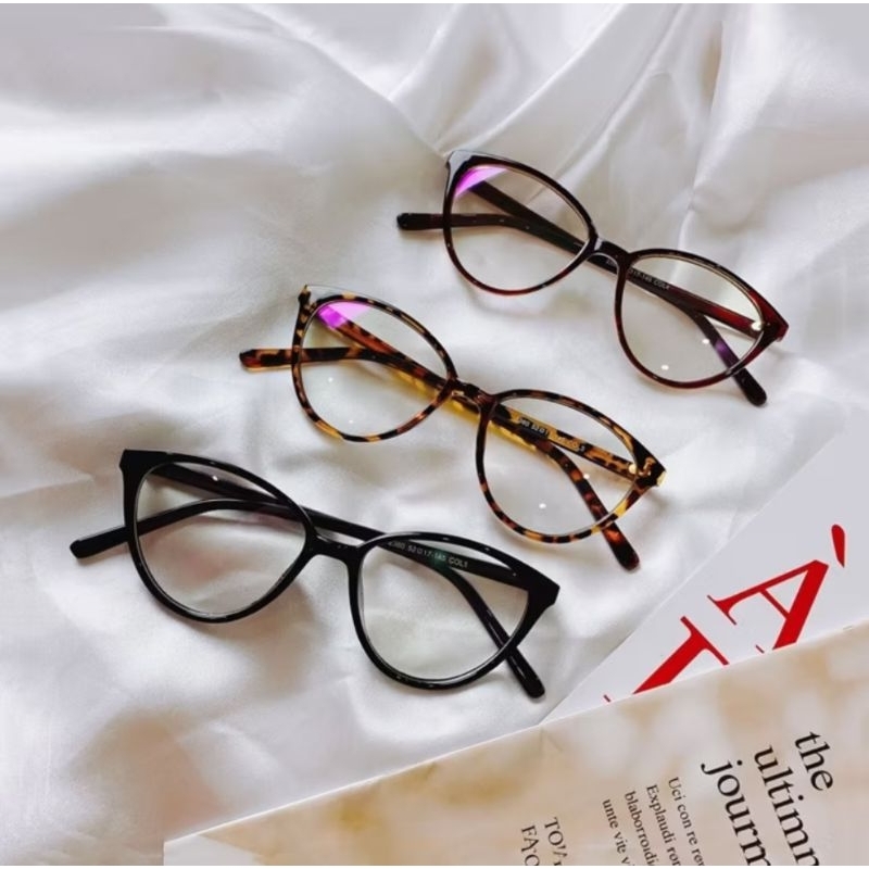 Kaca Mata Wanita Anti Radiasi Cat Eye Model Korea