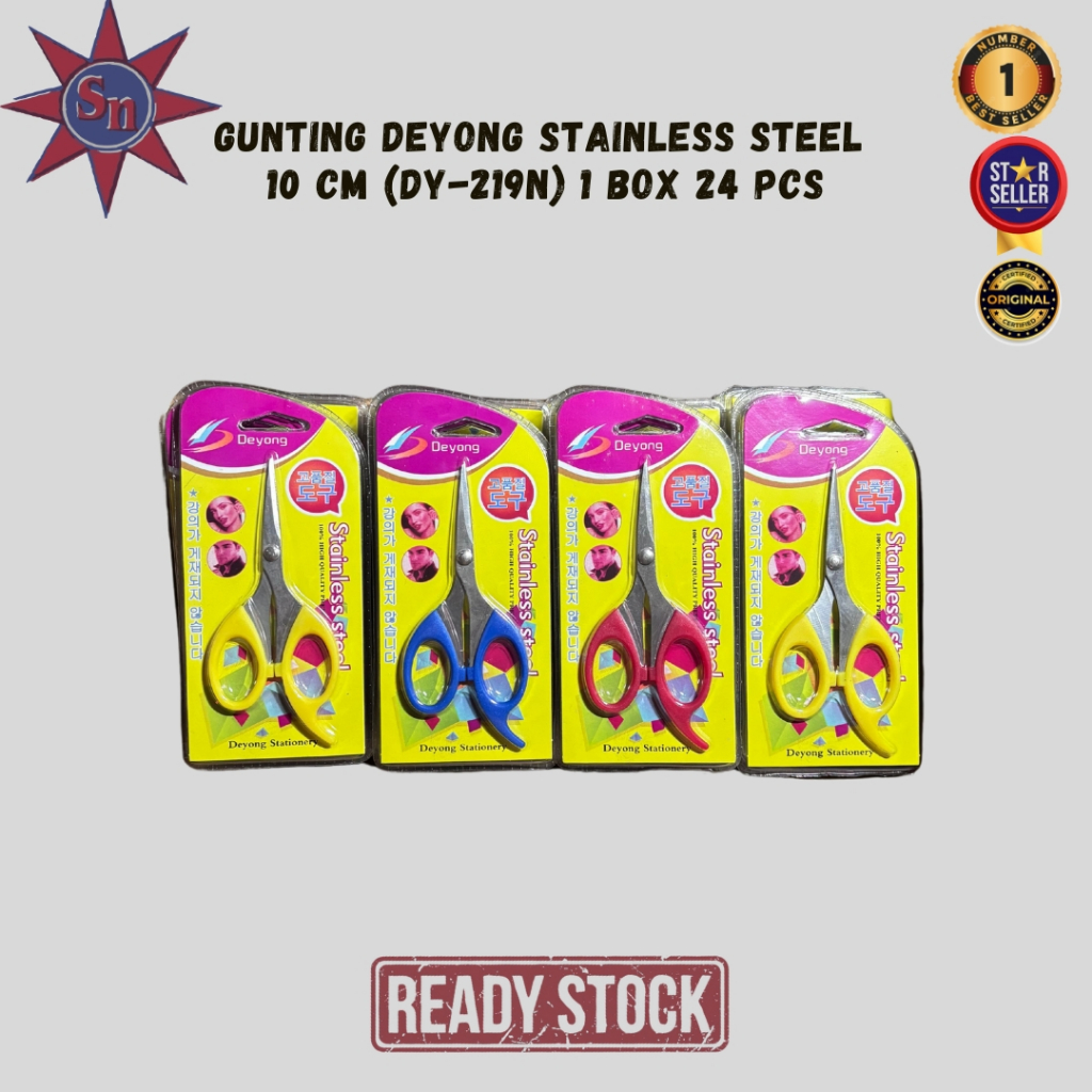 

Gunting Deyong Stainless Steel 10 cm (DY-219N) 1 BOX 24 Pcs