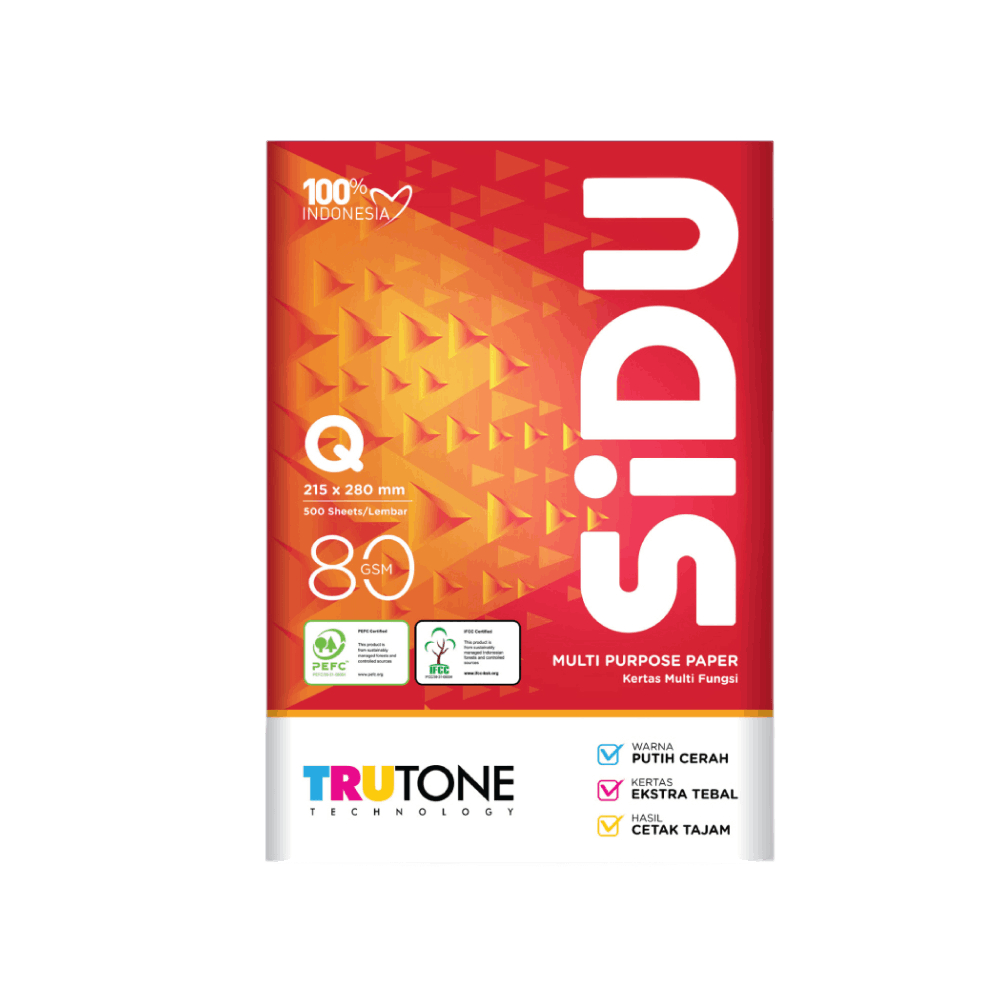 

KERTAS HVS QUARTO 80 GRAM SIDU