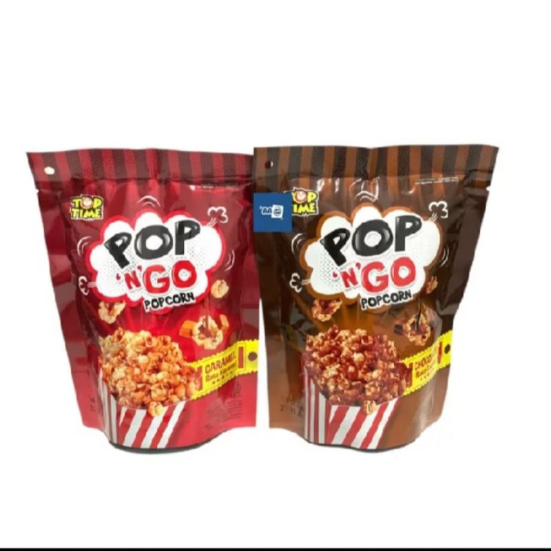 

Pop 'n' go Popcorn Top time rasa caramel dan coklat