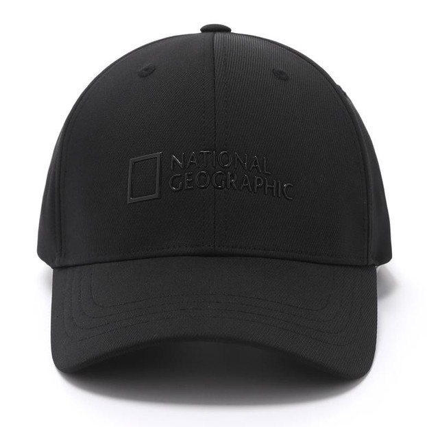 National Geographic Silicon Logo Cap Black - Topi Unisex Hitam