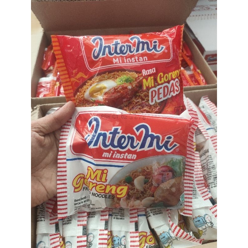 

[DPT 20 PCS] Mie Goreng Ayam Instan Intermi 65 g/Bungkus - Food, Pedas, Kari, Soto, Noodles