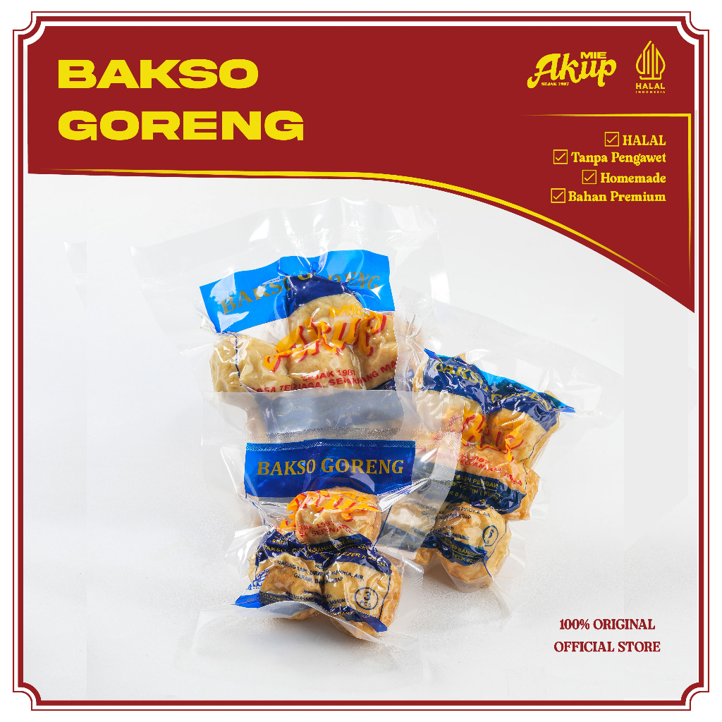 

AKUP – Bakso Goreng 3 / 6 / 10 pcs | Crispy di Luar, Lembut di Dalam | Siap Goreng