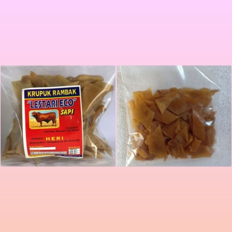 

Krupuk krecek sapi mentah asli Tulungagung