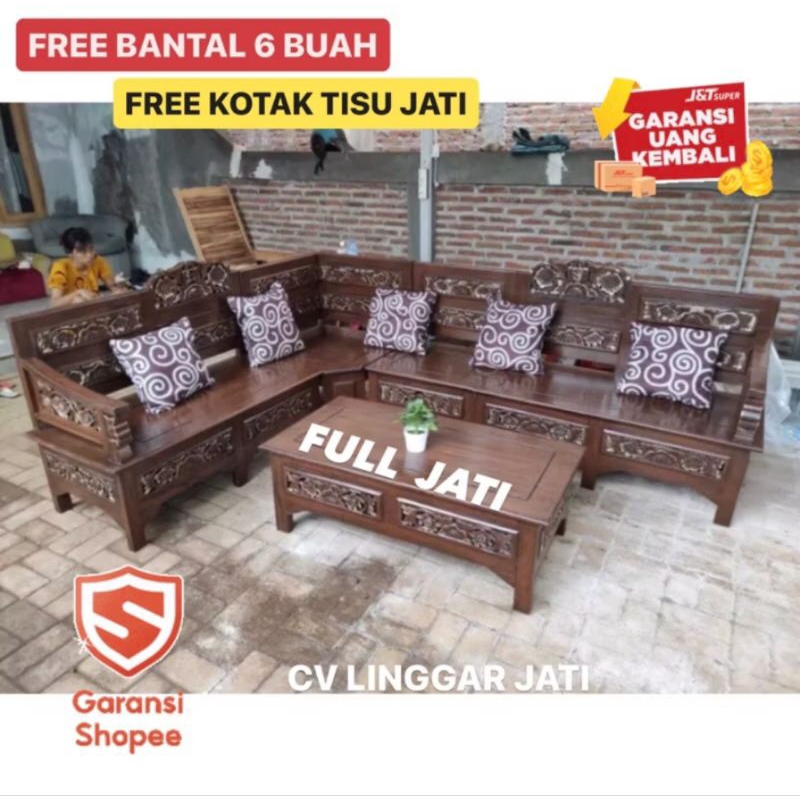 Kursi Tamu Jati Kursi Sudut Ruang Tamu Minimalis Jepara