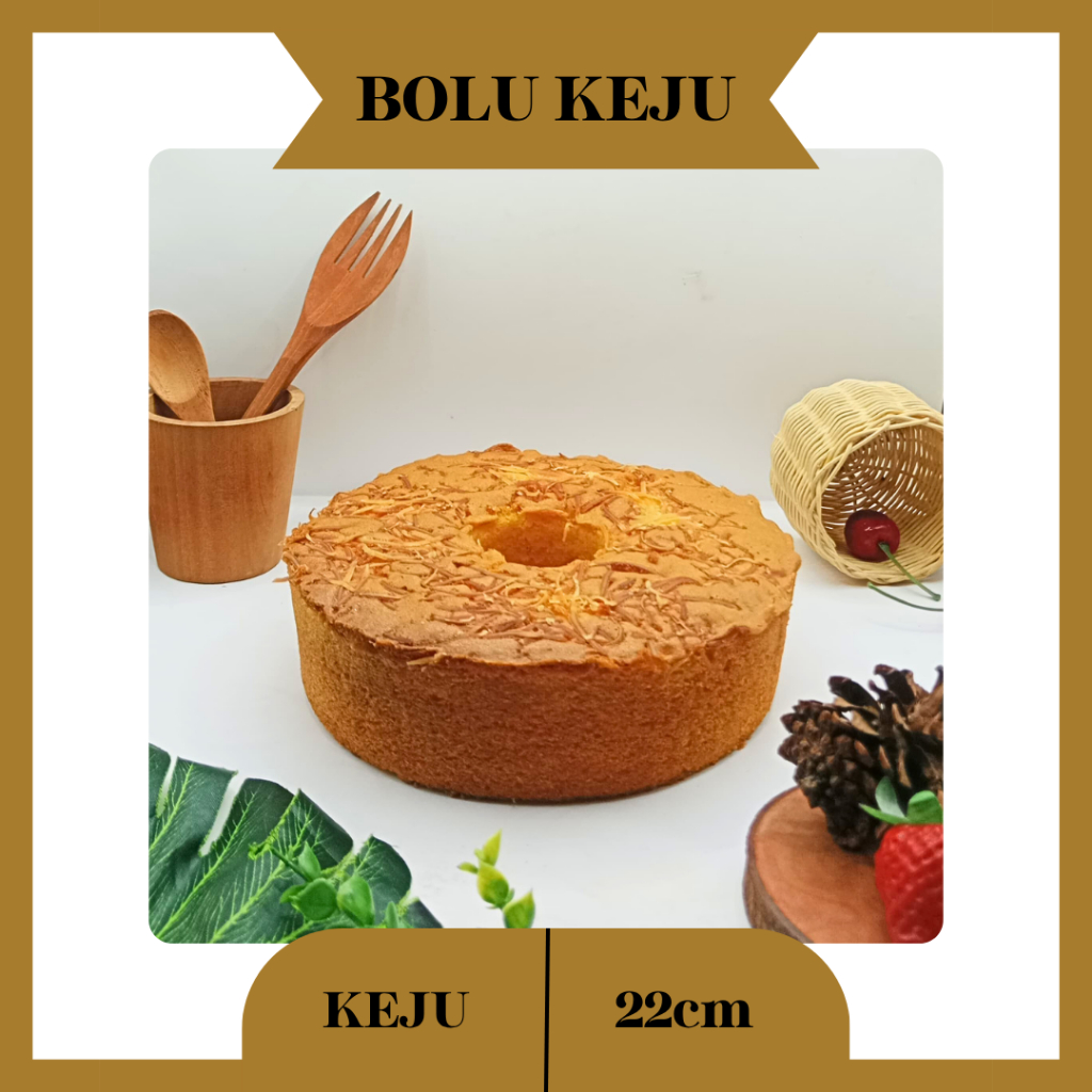 

Chiffon Cheese Cake Kue Bolu Susu Keju Panggang 22cm / Kue Bolu Keju