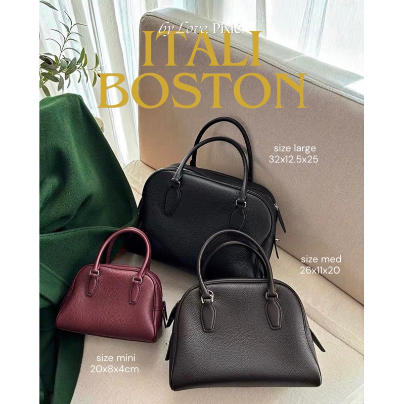 Love Pixie | Itali Boston Tas Kulit Asli