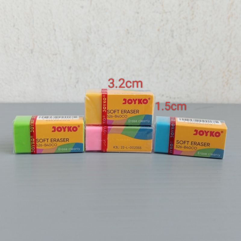 

PENGHAPUS PENSIL JOYKO 526-B40 WARNA ( 1PCS )