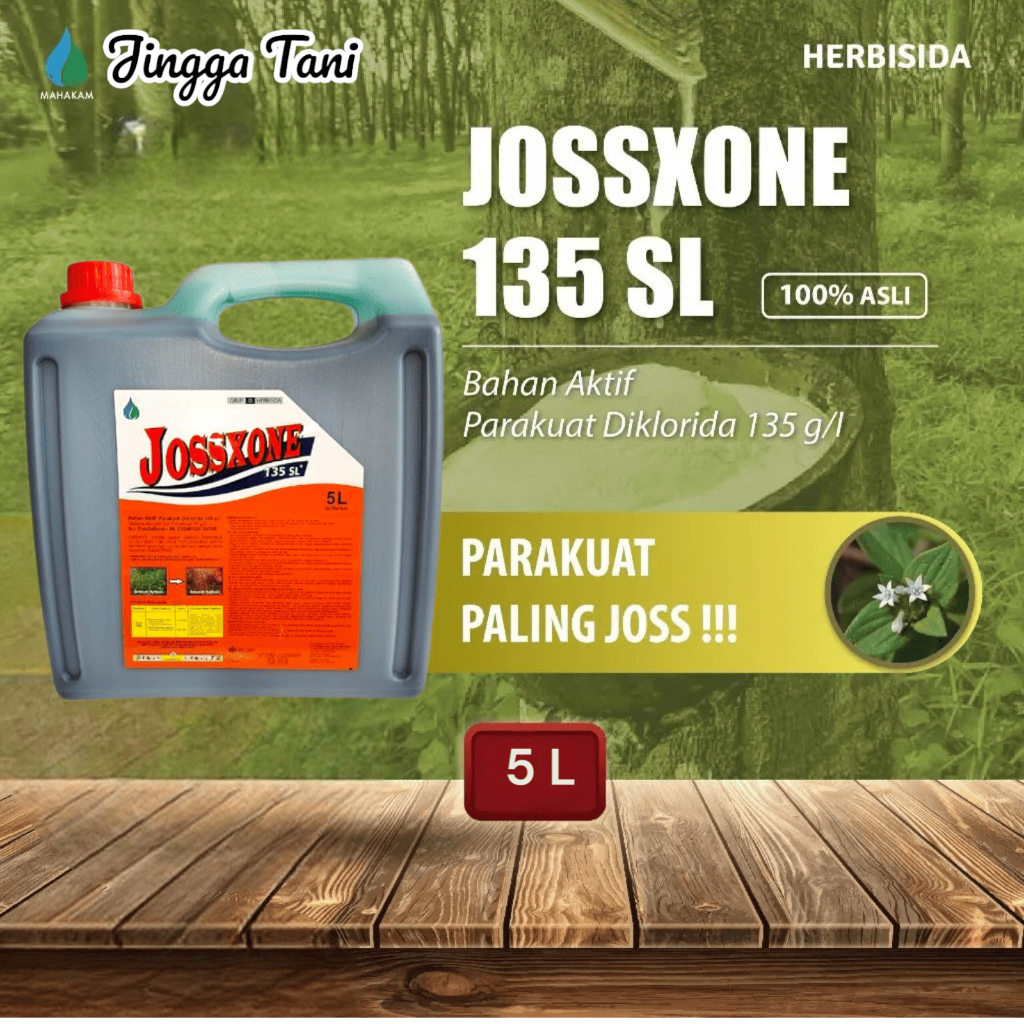 Jossxone 135 SL 5 Liter  Herbisida Kontak Mahakam Bahan Aktif Parakuat Diklorida 135 g/I