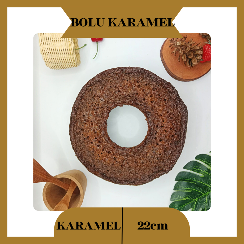 

Kue Bolu Karamel Caramel Cake Kue Sarang Semut (22cm)
