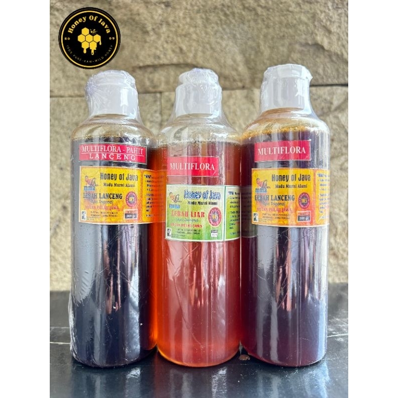 

Honey Of Java - Fliptop Madu Klanceng/Trigona dan Madu Lebah Liar/Dorsata dengan Propolis Alami 100% Asli, Murni, Liar, Raw Honey
