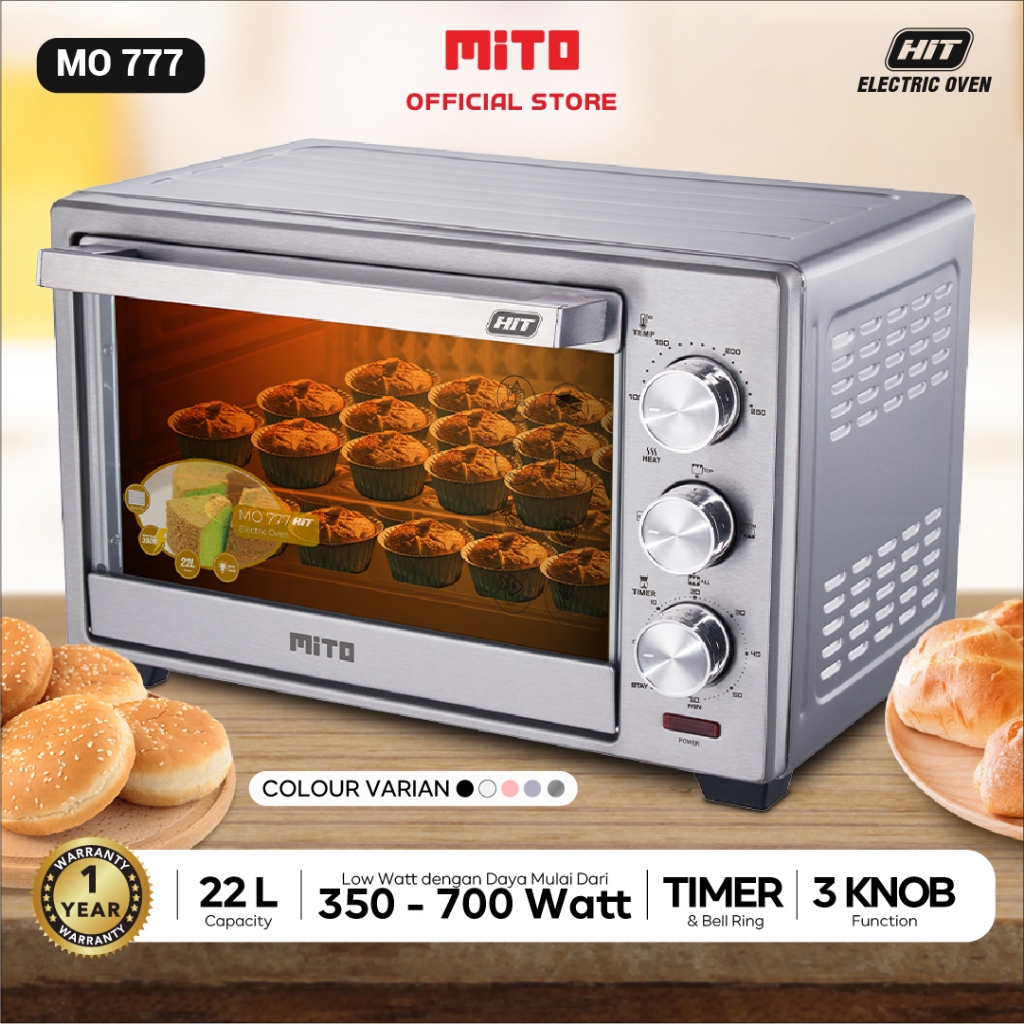 MITO Oven Listrik Hit MO777 22L Pemanggang Kue