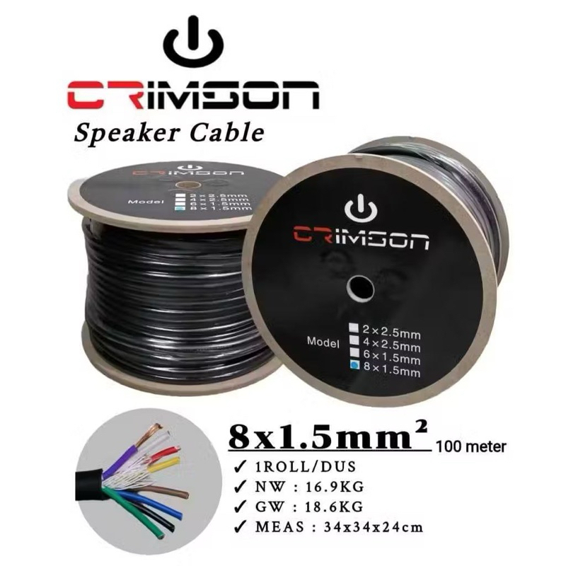 kabel speaker 8x1,5mm / kabel speaker isi 8