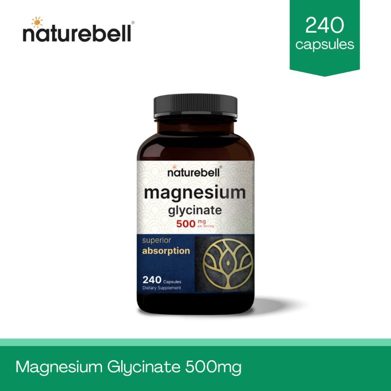 Naturebell Magnesium Glycinate 500mg - 240 capsules