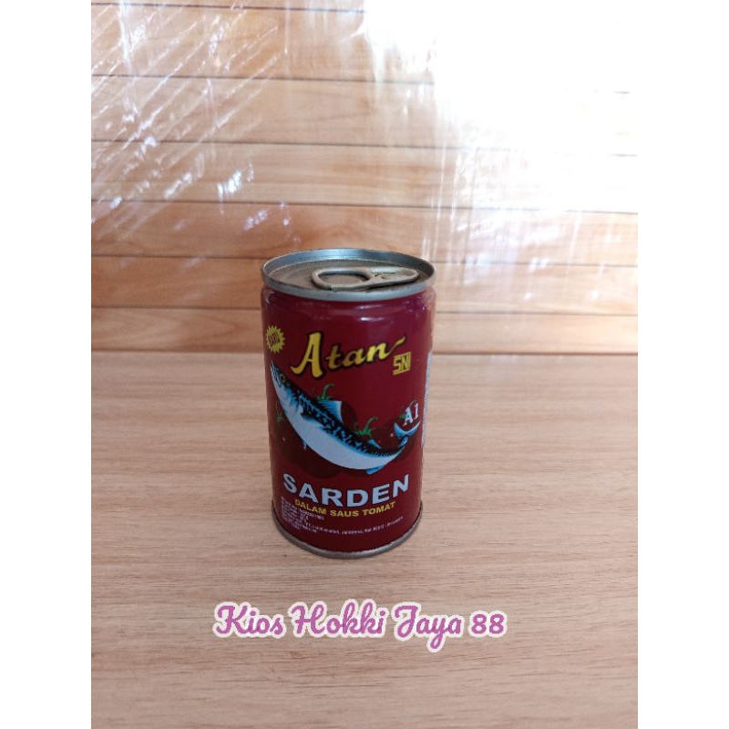 

Atan sarden saos tomat 155gr/sarden kaleng