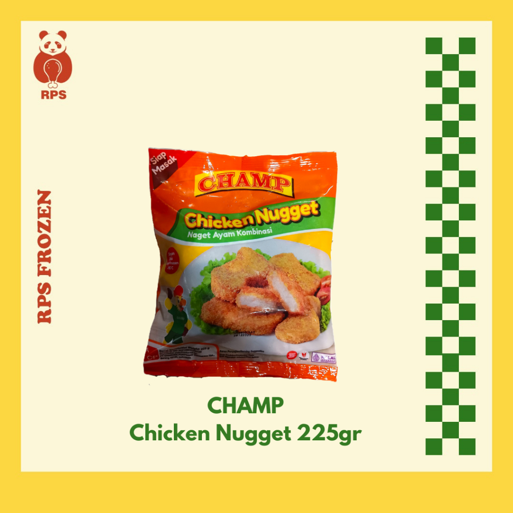 

Naget Ayam Champ Kemasan 250gr. Naget Ayam Frozen food Naget Champ