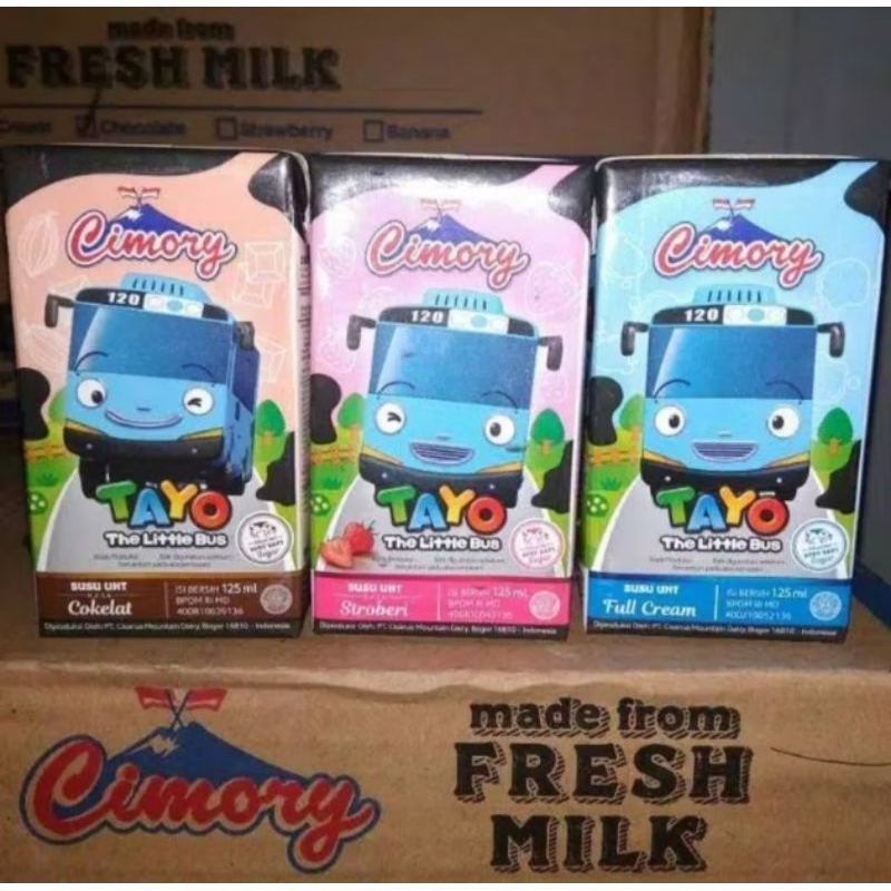 

Susu Cimory UHT fresg milk 125ml / 1 dus isi 40pcs