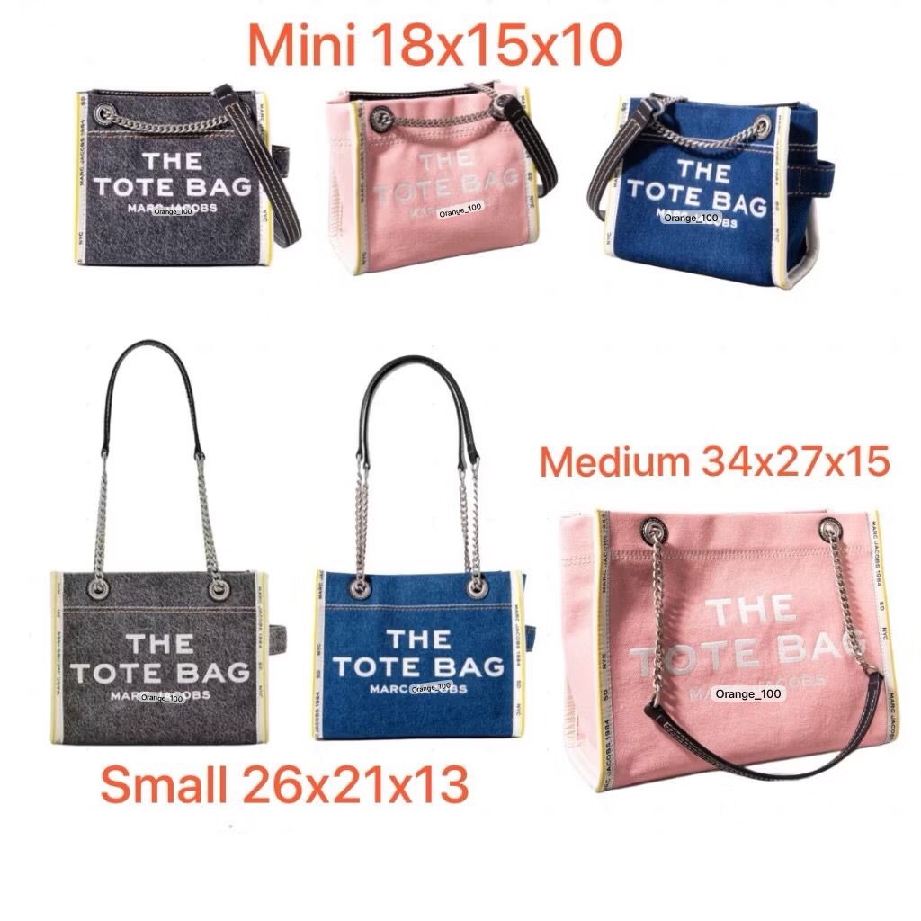 TAS WANITA MJ DENIM CHAIN TOTE BAG ORIGINAL