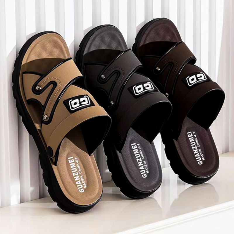 Sandal Selop Kulit Pria Original Sandal Selop Distro Sandal Pria Slop Slide Casual Terbaru