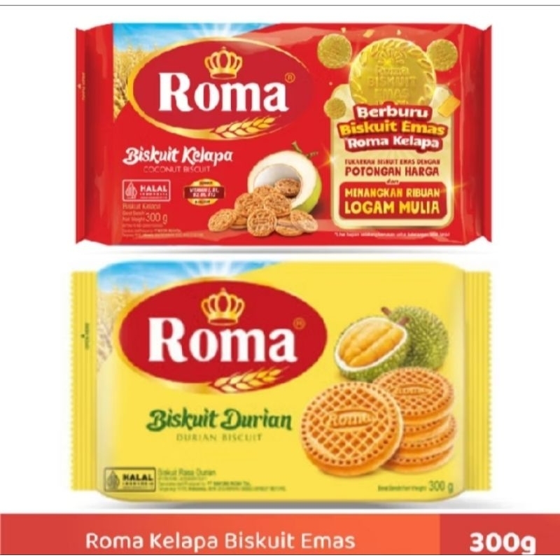

Roma Biskuit Kelapa Besar pack 300g Kelapa | Duren