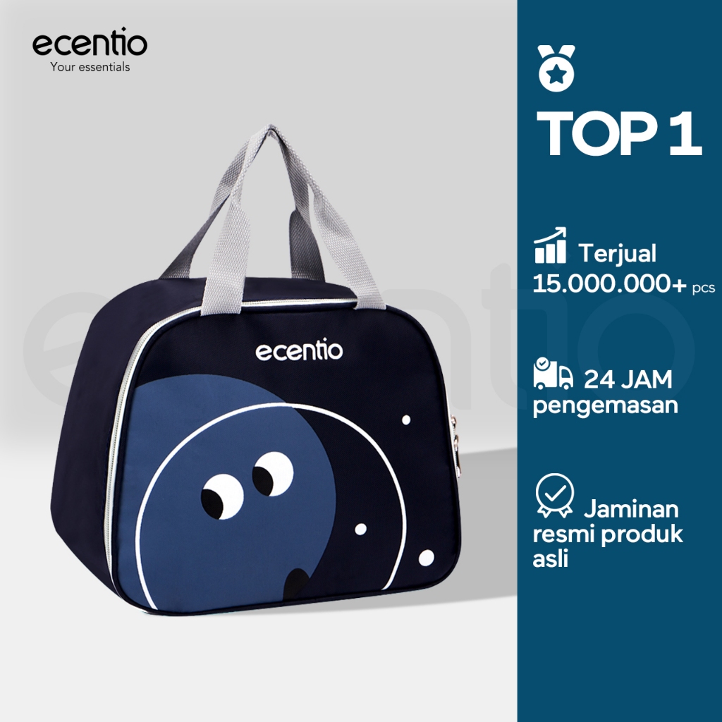 [Hanya Tas] ecentio lunch bag/Cartoon Cooler Bag Insulated Lunch Box Bag tas