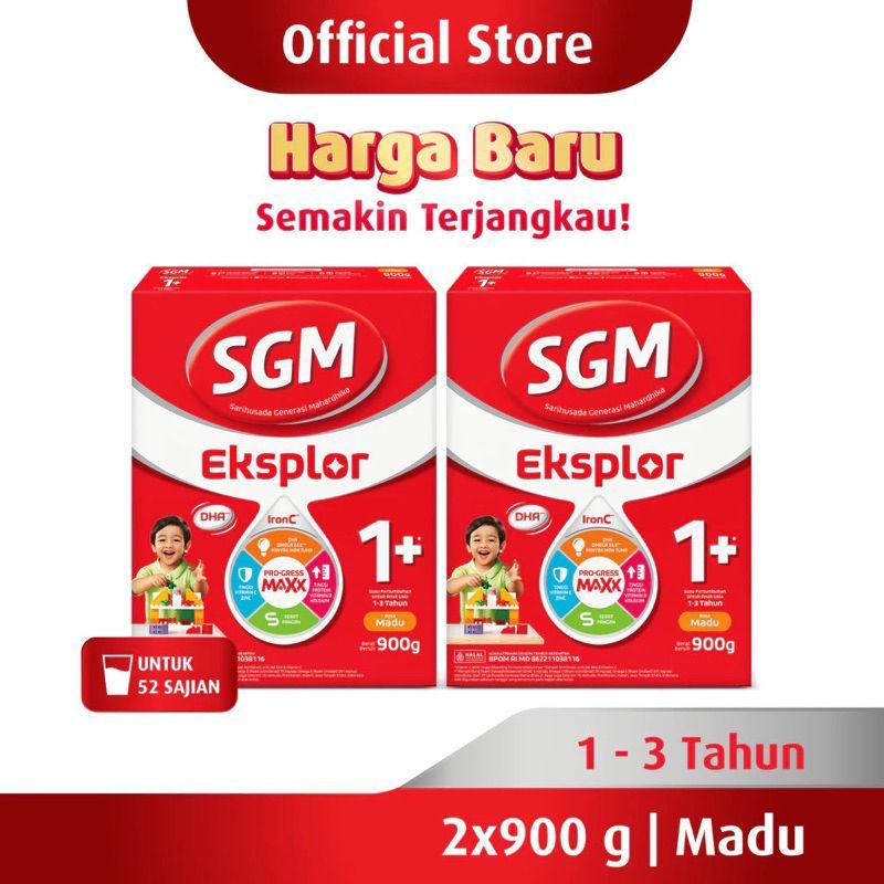 

SGM Eksplor 1+ Susu Pertumbuhan 900gr x 2