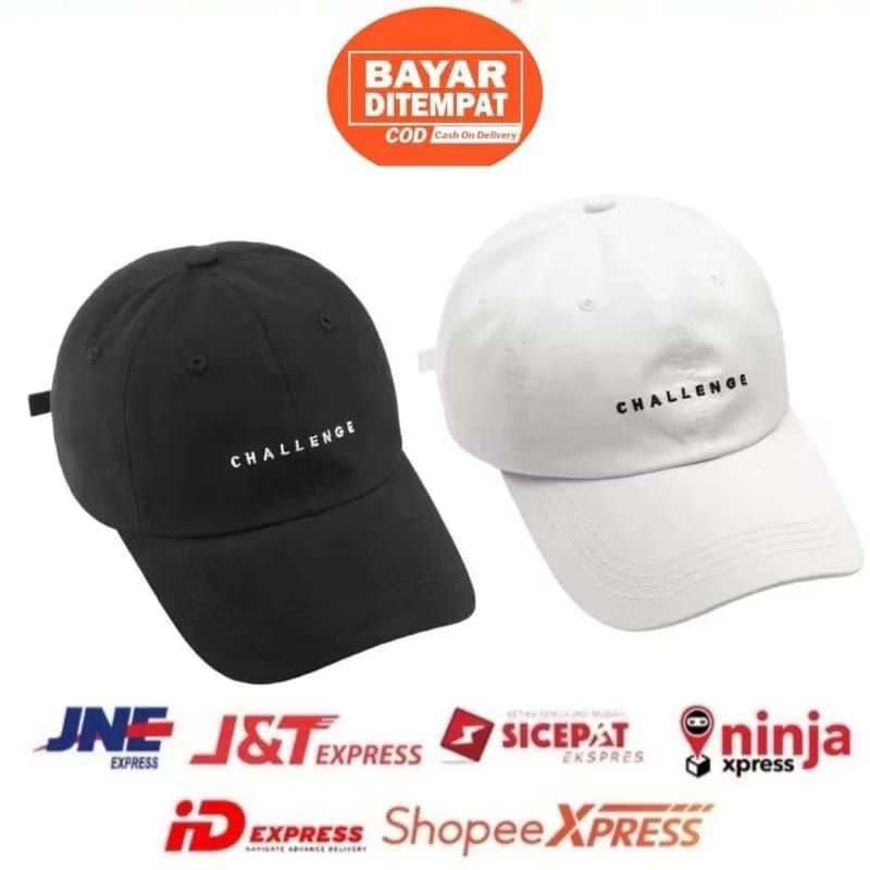 Promo topi keren bordir challenge cocok untuk pria dan wanita