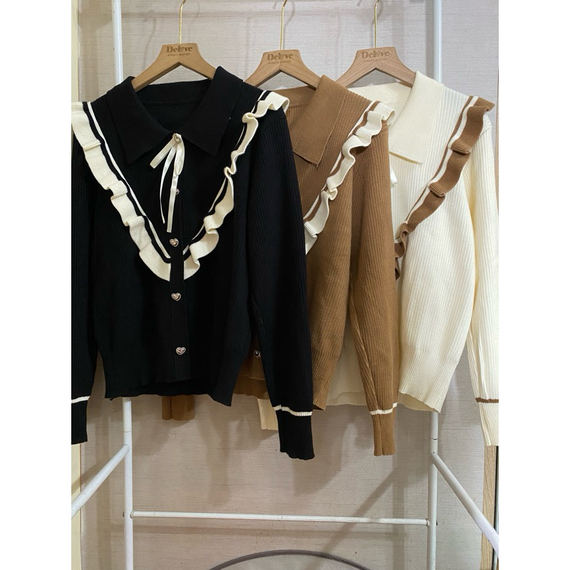 blouse korea rajut premium/blouse korea import