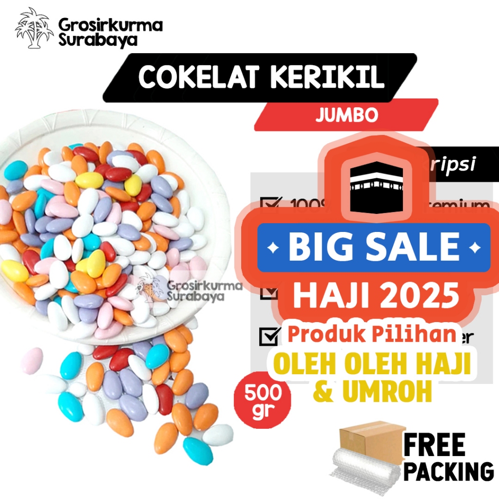 

PREMIUM Cokelat Kerikil Jumbo 1kg BONIBON BPOM Asli Turki Aman Untuk Promil Mood Oleh oleh Haji Umro