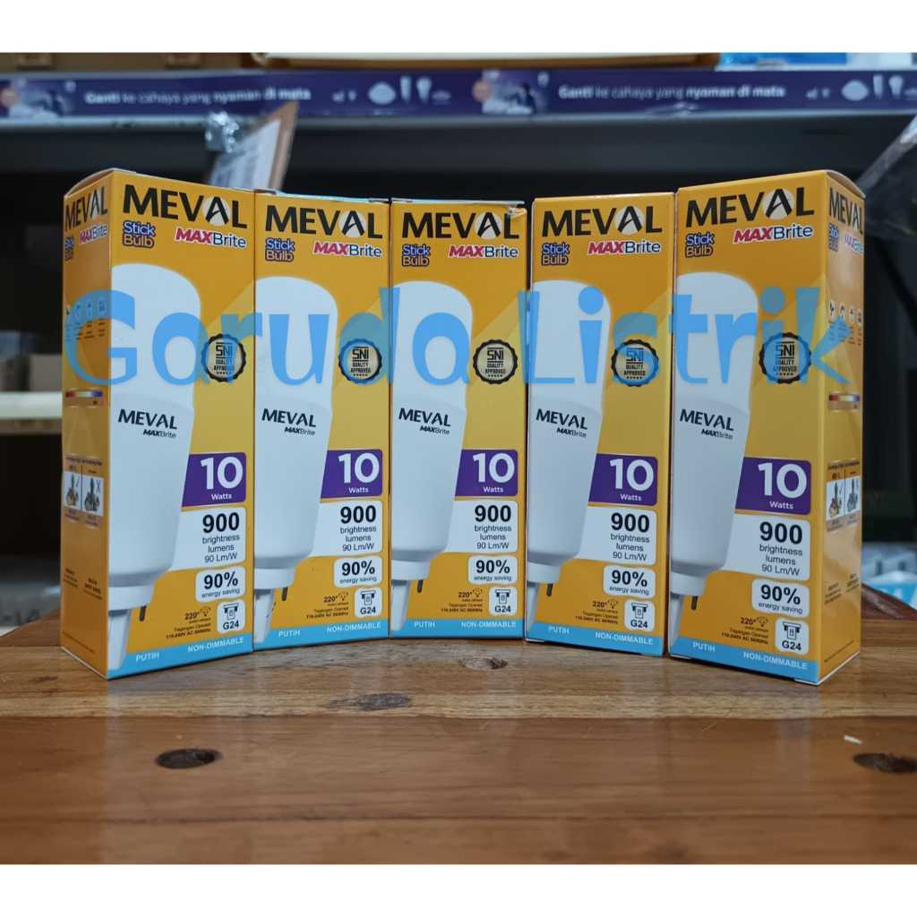 Meval MaxBrite Stick Bulb G24 10 watt Putih