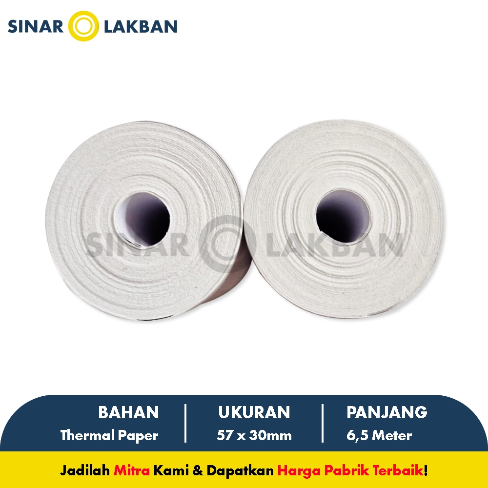 

Kertas Thermal Struk 57x30mm SINAR LAKBAN