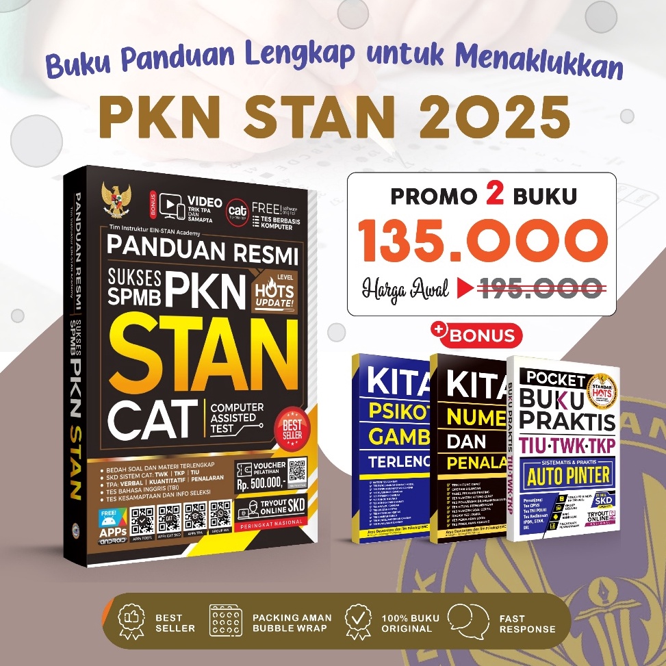 KODE H84B PANDUAN RESMI SUKSES USM PKN STAN 225 BONUS KITAB PSIKOTES GAMBAR