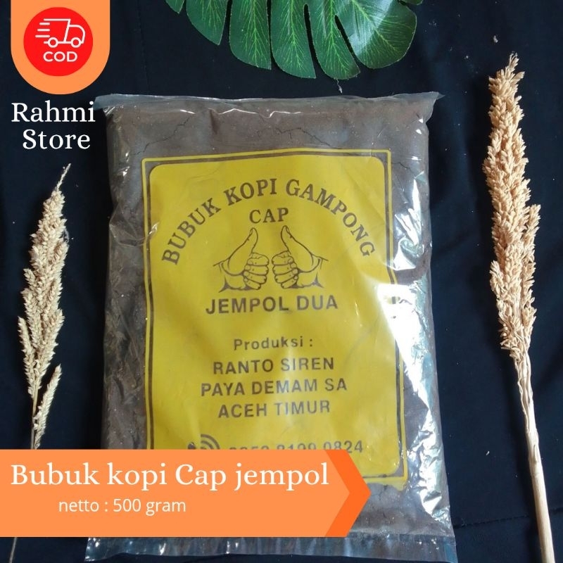 

Bubuk kopi gampong isi 500 gram cap jempol dua | Aceh