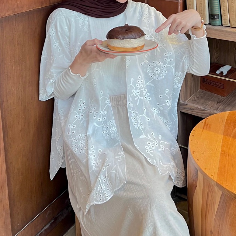 KODE A33A Aruna Outer BordirOuter WanitaOuter Lebaran  Outer Kaftanbaju bordir wanita by Fivefourite