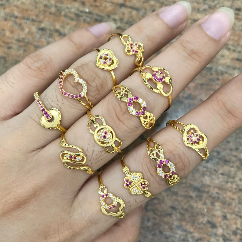 Cincin Uk12 Uk13 BANYAK PILIHAN Emas Asli Kadar 700 dan 875