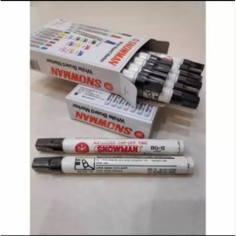 

[1 pcs] Spidol Snowman Whiteboard Marker BG12