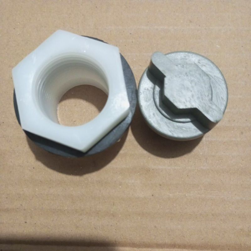 TUTUP MUR DRAT TOREN KOLAM AIR TERPAL SEPAKET/MUR TOREN DRAT TOREN 1 INCH+TUTUP DRAT1" TUTUP MODEL P