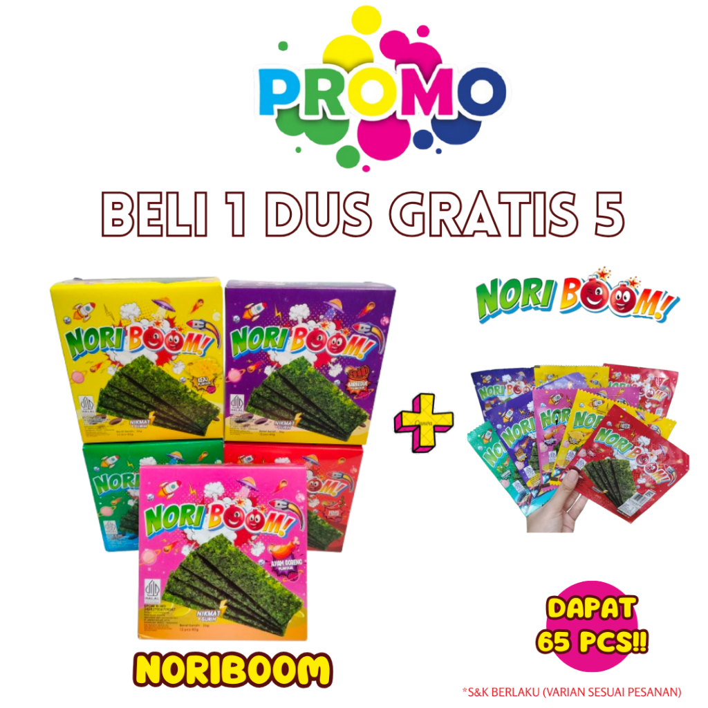 

(1 DUS) PAKET HEMAT NORIBOOM SNACK ANAK | RUMPUT LAUT ANEKA VARIAN RASA