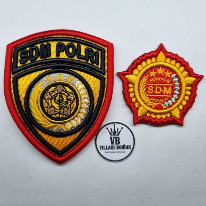 ATRIBUT LOGO SDM POLRI BORDIR TIMBUL