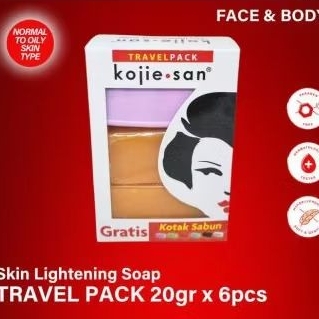 Kojie San Soap Travel Pack isi 6pc-Sabun Kojie san