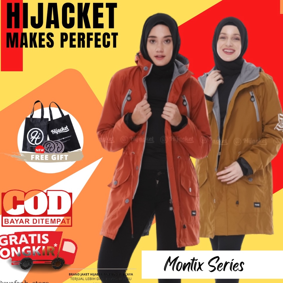 KODE C95P Jaket Wanita Muslimah Hijacket Montix Series Original jaket Hijaber Jaket Hijab Indonesia