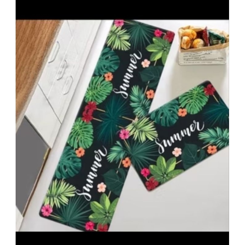 Keset kaki motif summer keset dapur 2 set