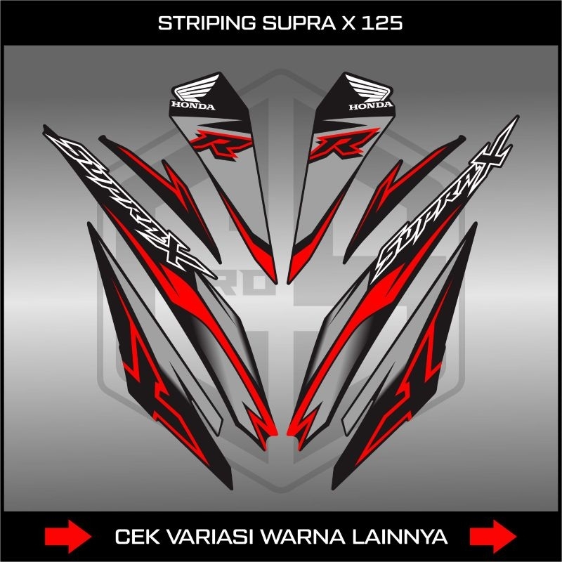 Striping Supra X 125 Variasi Racing / Stiker Supra X 125 Fi New / Wave