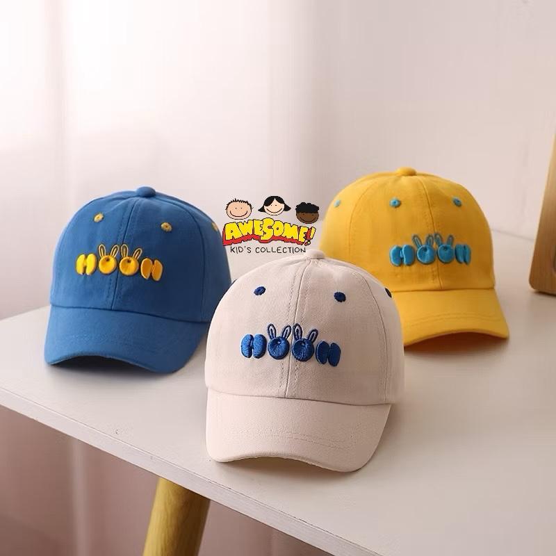 Topi Baseball Anak Laki Laki Motif ICON MOON Korea Style Kids / Topi Anak Perempuan MOON