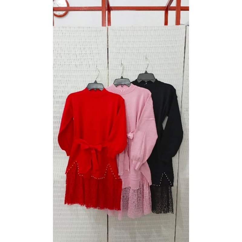 TUNIK RAJUT MUTIARA PREMIUM