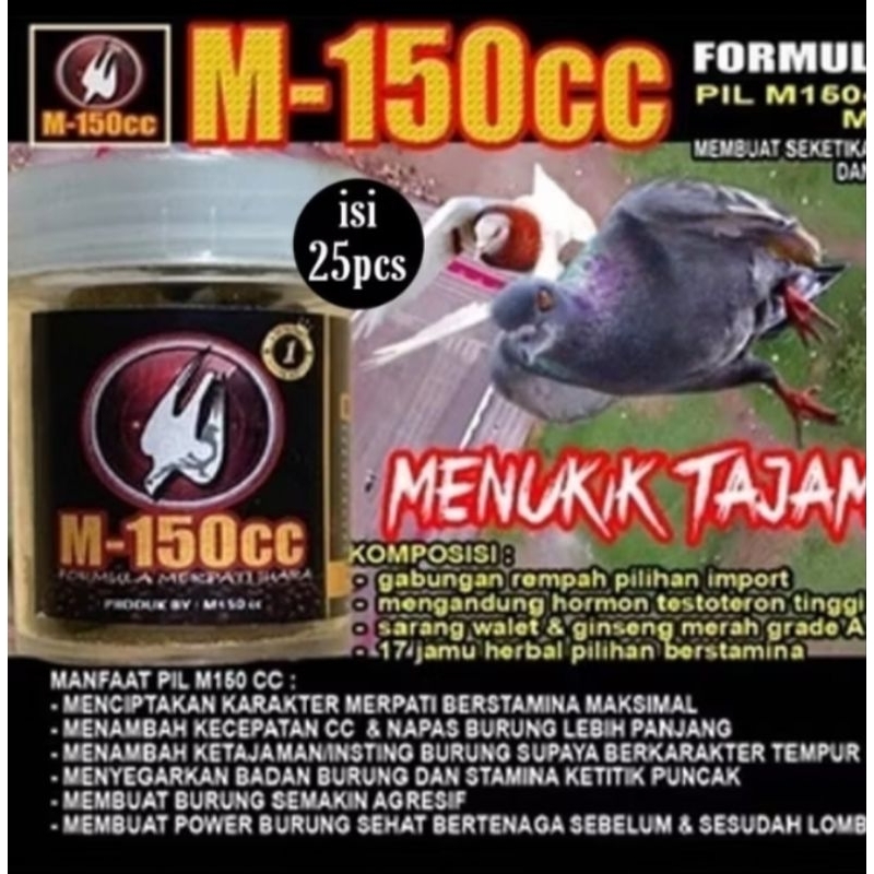 m150cc pil merpati isi 25 biji obat lomba burung capati dara giring Keket menukik kolongan datar bal
